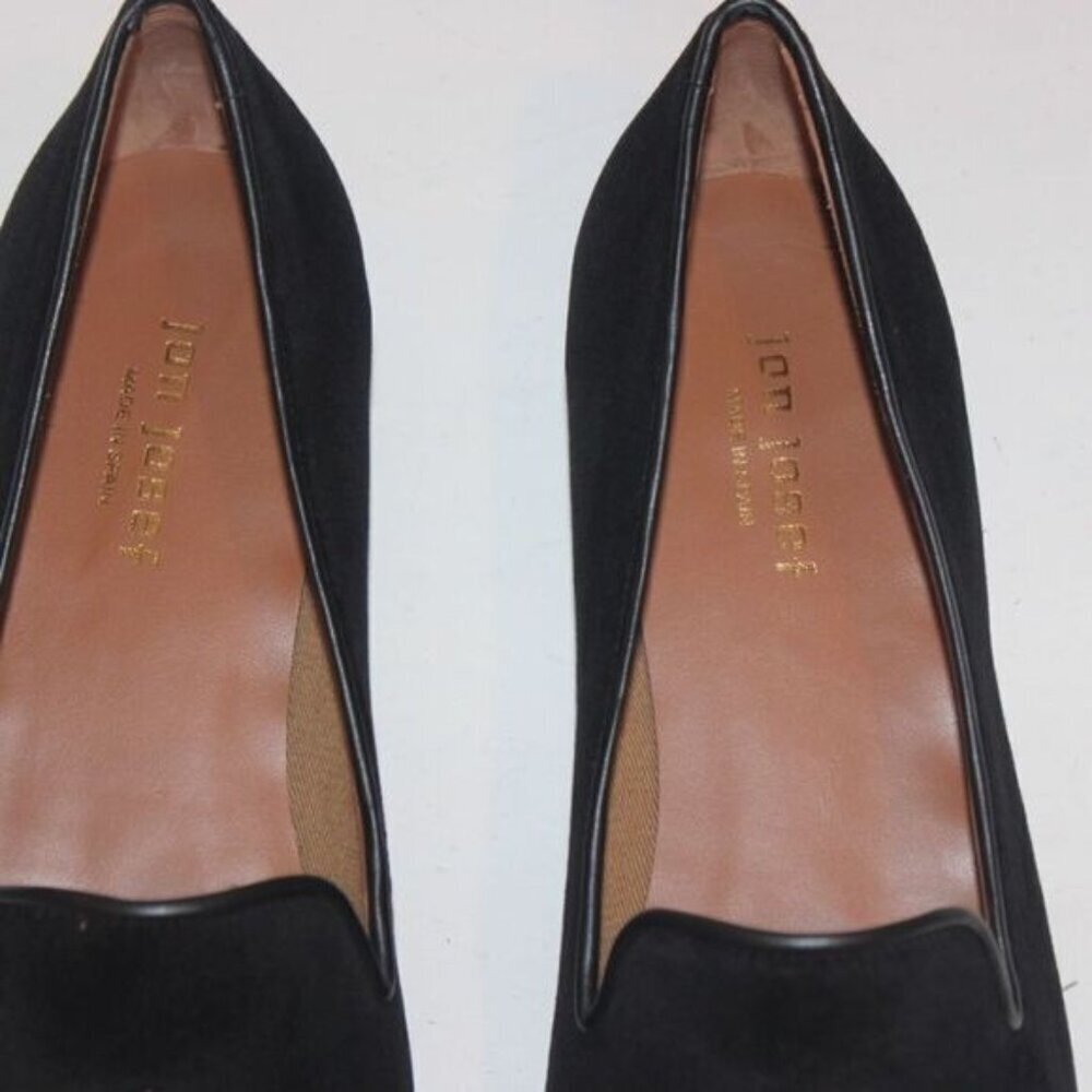 NWT Anthropologie Jon Josef G-Keepcalm Black Velvet Loafers Women sz 5 - Picture 4 of 7